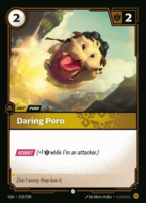 PLAYSET (3) 3x Daring Poro  - 210/298 - Common -  Riftbound - Origins
