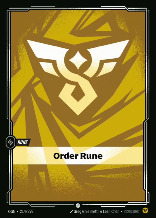 PLAYSET (3) 3x Order Rune  - 214/298 - Common -  Riftbound - Origins