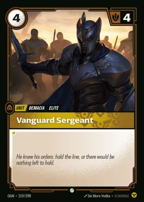 PLAYSET (3) 3x Vanguard Sergeant  - 219/298 - Common -  Riftbound - Origins