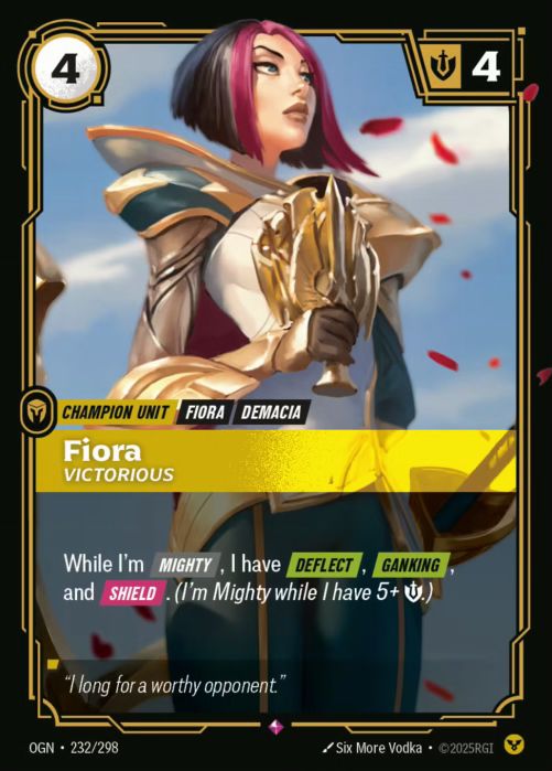 Fiora - Victorious  - 232/298 - Rare -  Riftbound - Origins