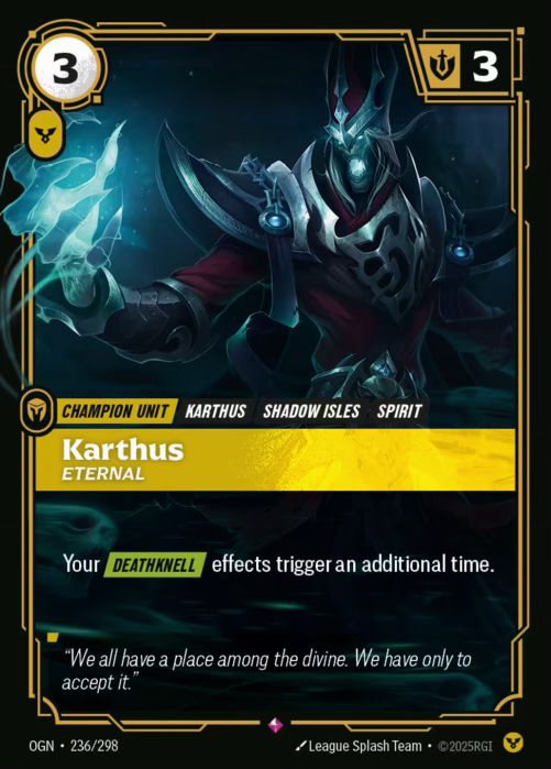 Karthus - Eternal  - 236/298 - Rare -  Riftbound - Origins