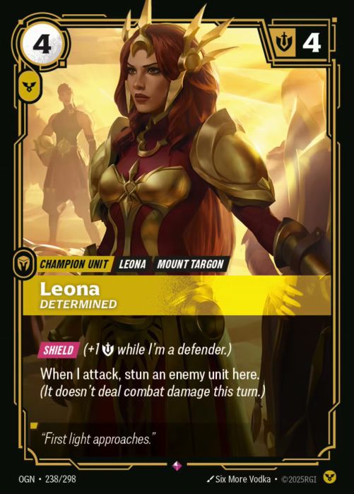 Leona - Determined (238) - 238/298 - Rare -  Riftbound - Origins