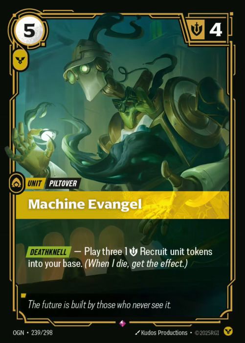 Machine Evangel  - 239/298 - Rare -  Riftbound - Origins