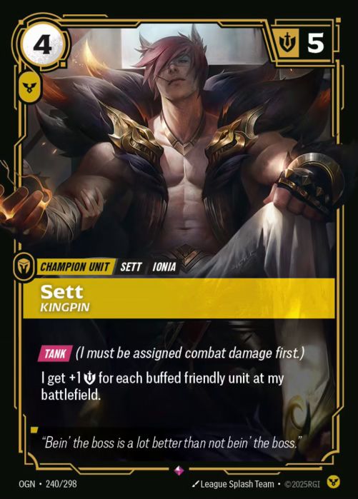 Sett - Kingpin (240) - 240/298 - Rare -  Riftbound - Origins