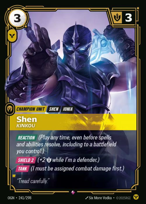 Shen - Kinkou  - 241/298 - Rare -  Riftbound - Origins