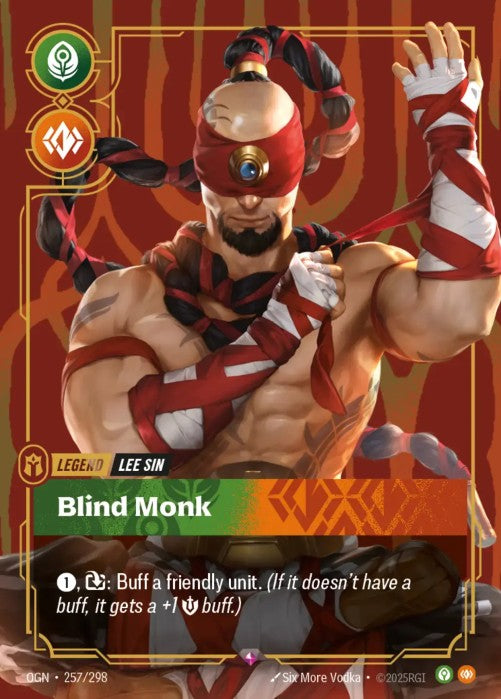 Lee Sin - Blind Monk (257) - 257/298 - Rare -  Riftbound - Origins