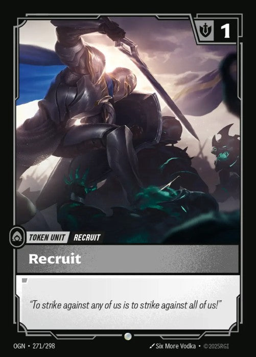 PLAYSET (3) 3x Recruit (271) // Buff  - 271/298 - Common -  Riftbound - Origins