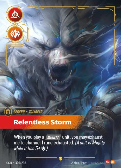 [OVERNUMBERED] Volibear - Relentless Storm (Overnumbered)  - 300/298 -  -  Riftbound - Origins