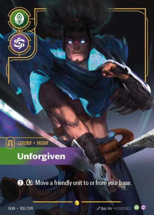 [OVERNUMBERED] Yasuo - Unforgiven (Overnumbered)  - 305/298 -  -  Riftbound - Origins