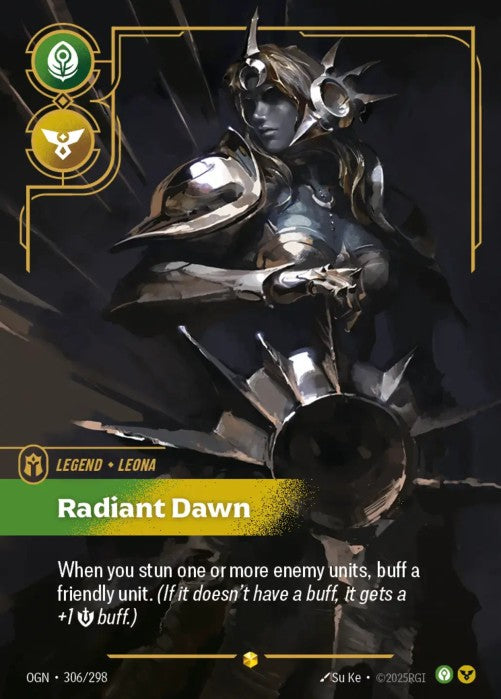 リフトバウンド　riftbound オーバーナンバー Radiant Dawn OVERNUMBERED] Leona - Radiant Dawn (Overnumbered) - 306/298