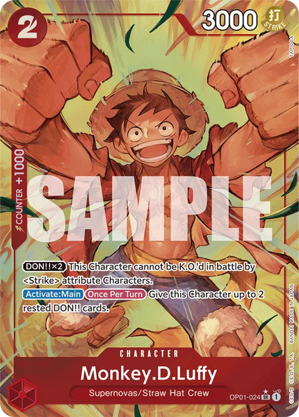 ALTERNATE ART] Monkey.D.Luffy - #OP01-024 - SR PRB-01 THE BEST