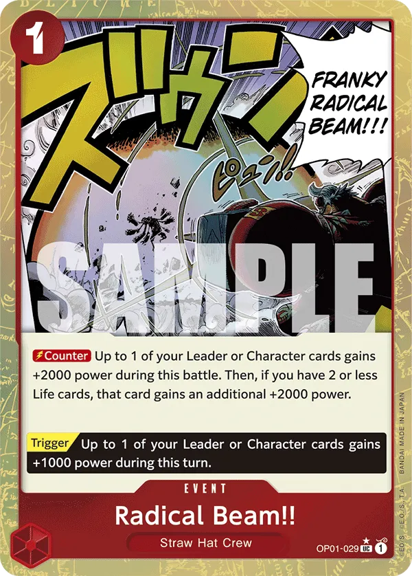 [TEXTURED] Radical Beam!! - OP01-029 - UC PRB-01 THE BEST Premium Booster