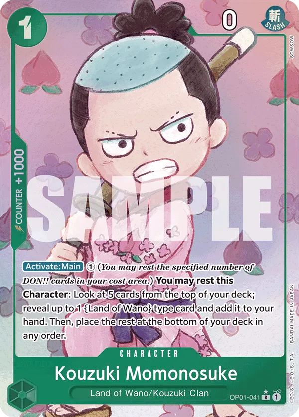 [ALTERNATE ART] Kouzuki Momonosuke - OP01-041 - R PRB-01 THE BEST Premium Booster