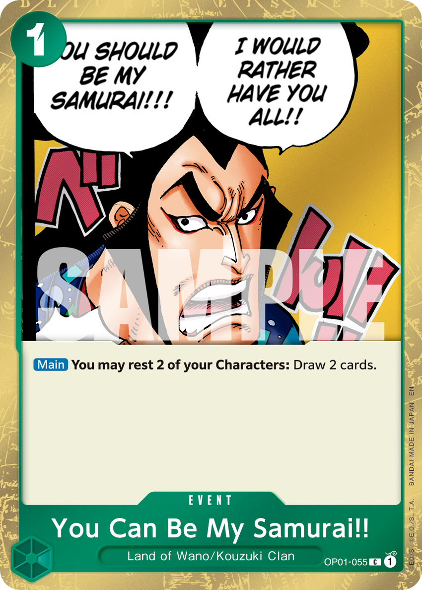 You Can Be My Samurai!! OP01-055 -  [PIRATE FOIL]  [PRB-02] Premium Booster - THE BEST - VOL. 2