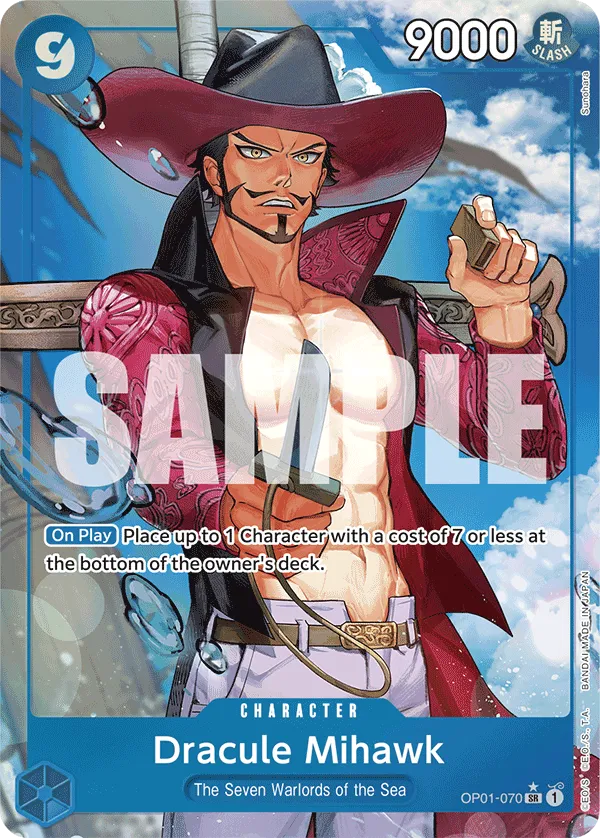 [ALTERNATE ART] Dracule Mihawk - OP01-070- SR PRB-01 THE BEST Premium Booster