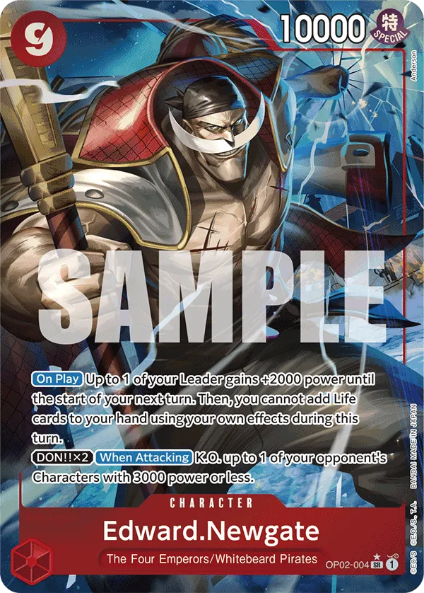 [ALTERNATE ART] Edward.Newgate - OP02-004 - SR PRB-01 THE BEST Premium Booster