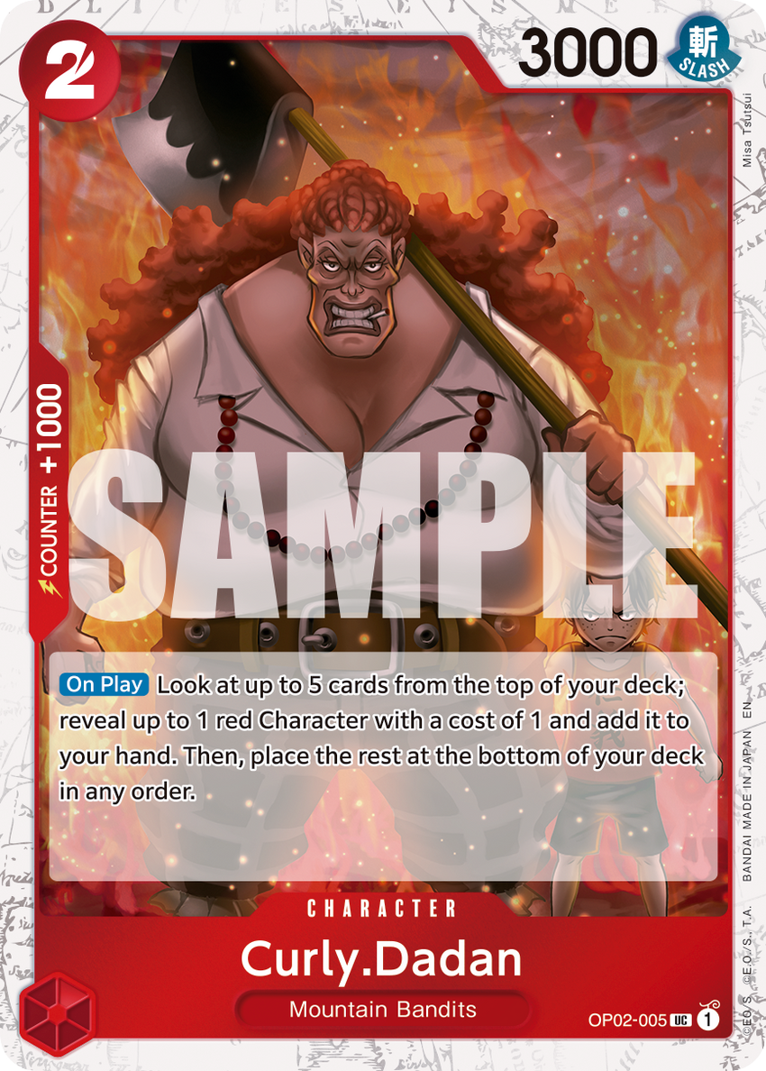 Curly.Dadan OP02-005 -  [PIRATE FOIL]  [PRB-02] Premium Booster - THE BEST - VOL. 2