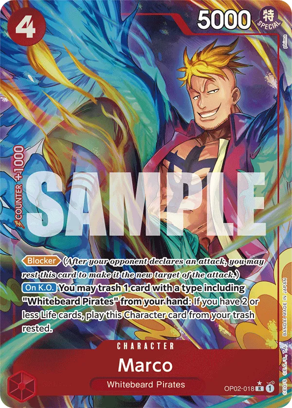 [ALTERNATE ART] Marco - OP02-018 - R PRB-01 THE BEST Premium Booster