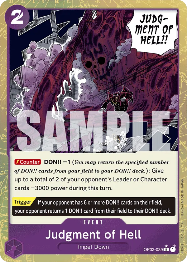 [TEXTURED] Judgment of Hell - OP02-089 - R PRB-01 THE BEST Premium Booster