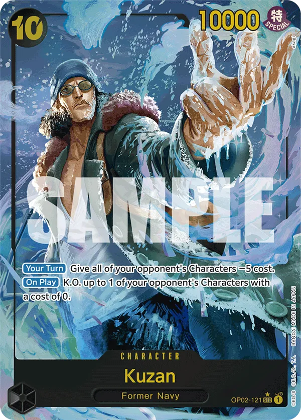 [ALTERNATE ART] Kuzan OP02-121 - SEC PRB-01 THE BEST Premium Booster