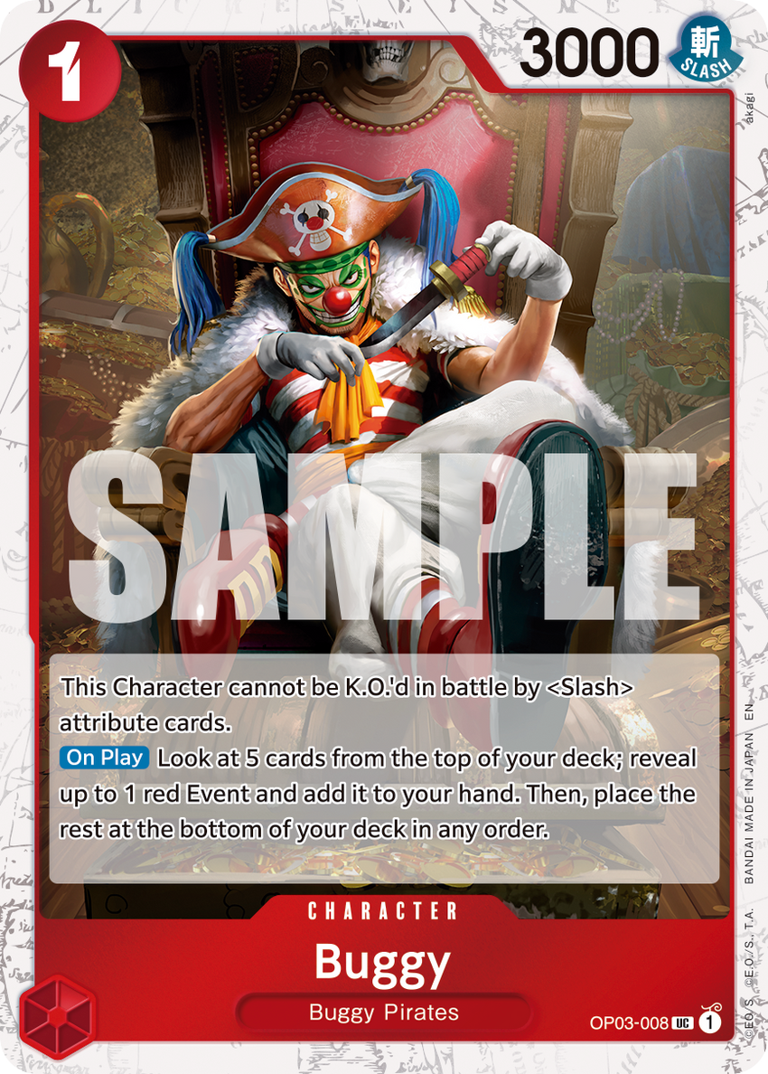 Buggy (RED) - OP03-008 -  [PIRATE FOIL]  [PRB-02] Premium Booster - THE BEST - VOL. 2