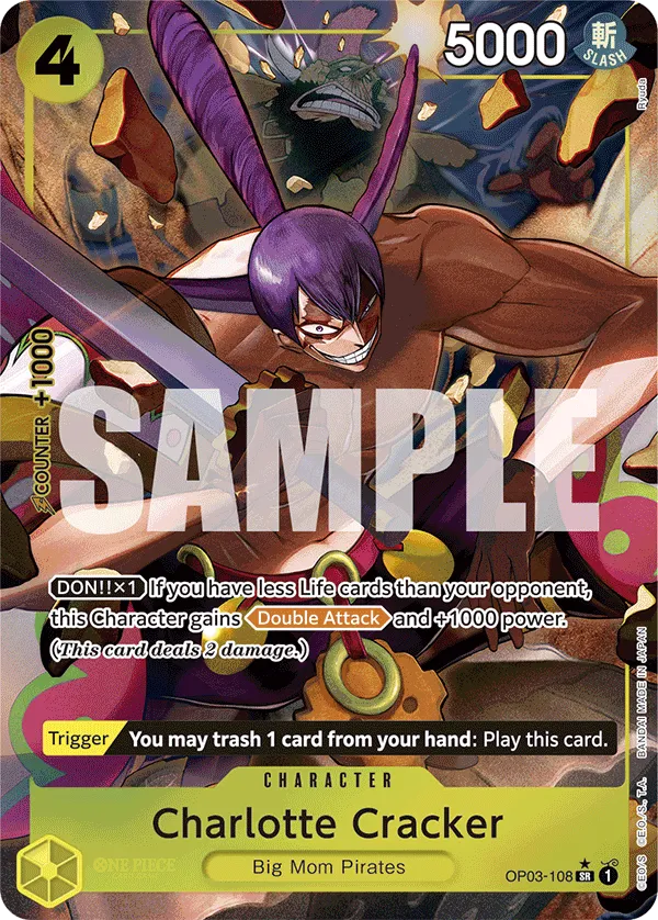 [ALTERNATE ART] Charlotte Cracker - OP03-108 - SR PRB-01 THE BEST Premium Booster