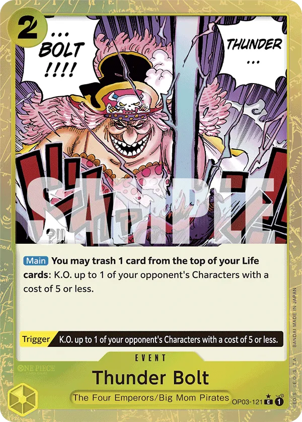 [TEXTURED] Thunder Bolt - OP03-121 - C PRB-01 THE BEST Premium Booster