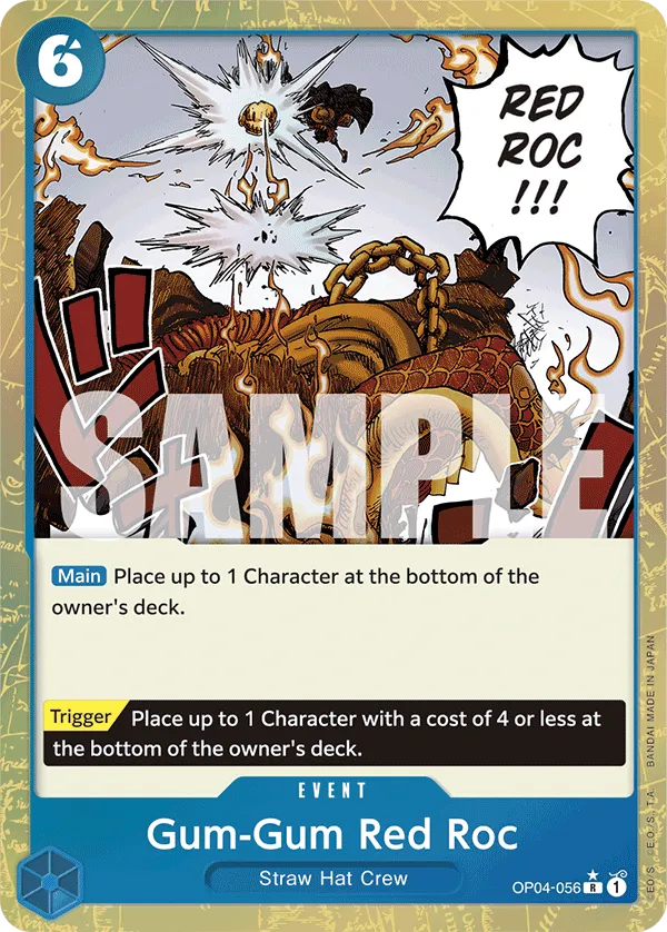 [TEXTURED] Gum-Gum Red Roc - OP04-056 - R PRB-01 THE BEST Premium Booster
