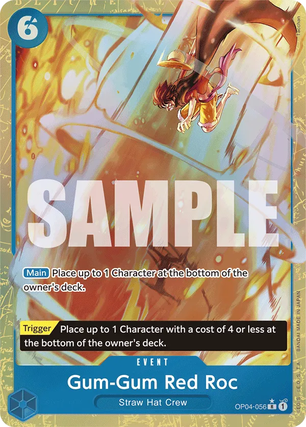 [ALTERNATE ART] Gum-Gum Red Roc - OP04-056 - R PRB-01 THE BEST Premium Booster