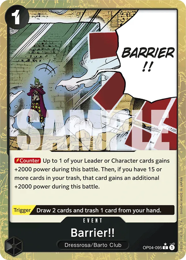 [TEXTURED] Barrier!! - OP04-095 - C PRB-01 THE BEST Premium Booster