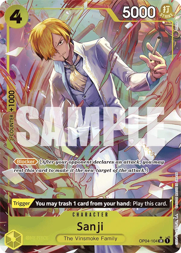 [ALTERNATE ART] Sanji - OP04-104 - SR PRB-01 THE BEST Premium Booster