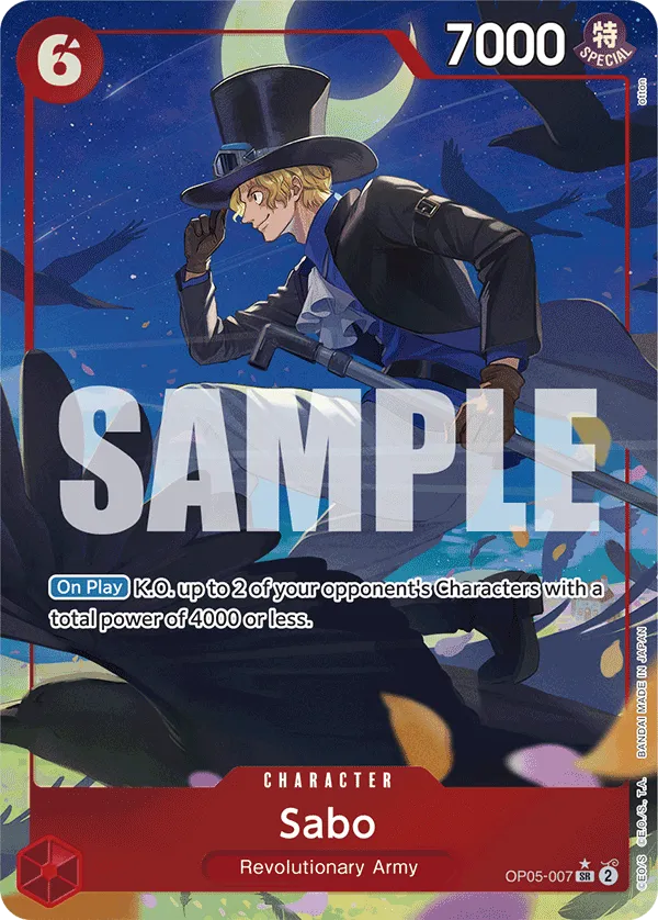 [ALTERNATE ART] Sabo - OP05-007 - SR PRB-01 THE BEST Premium Booster