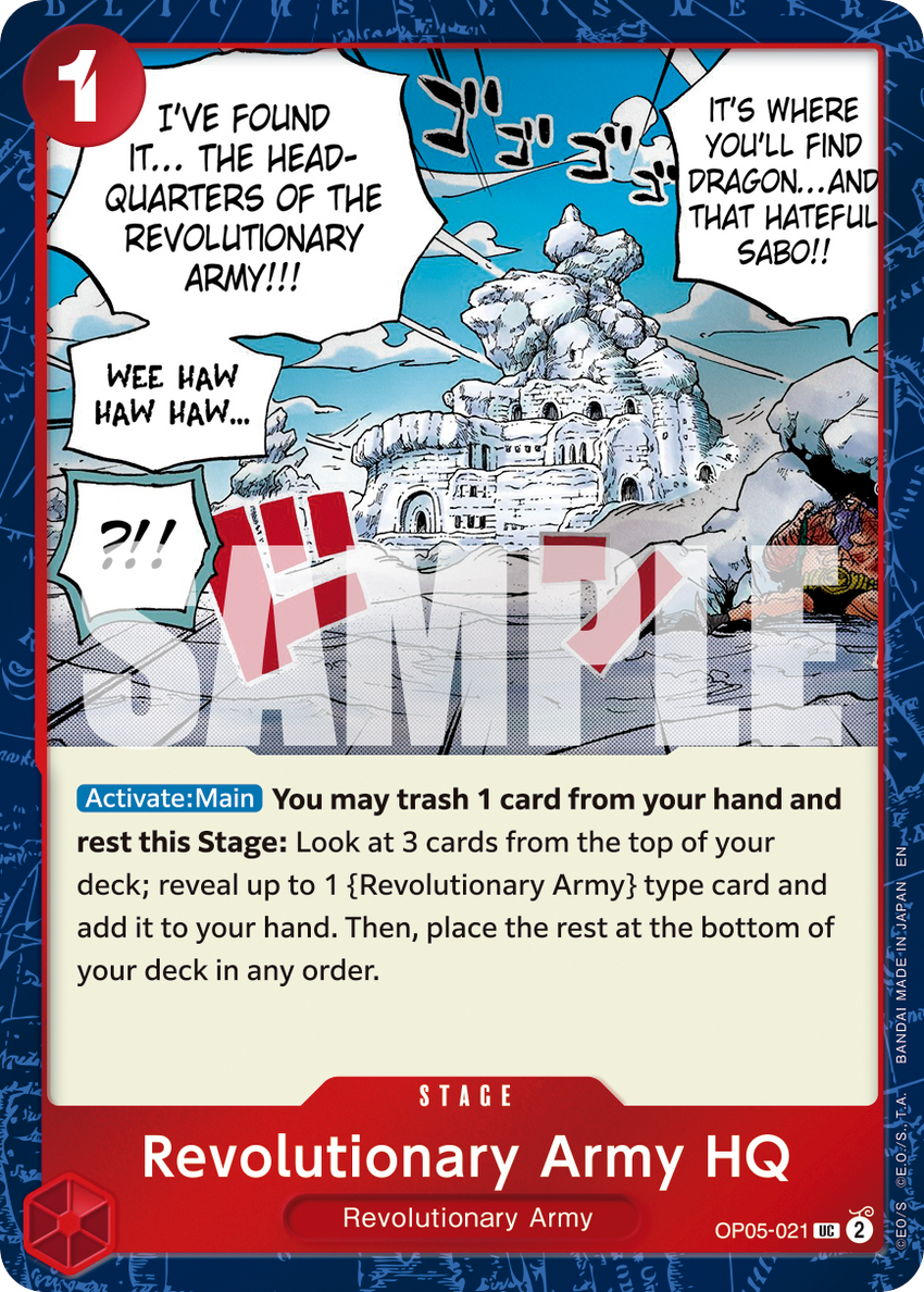 Revolutionary Army HQ OP05-021 -  [PIRATE FOIL]  [PRB-02] Premium Booster - THE BEST - VOL. 2