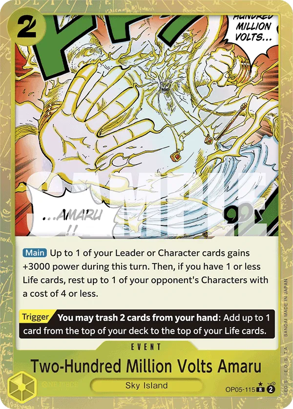 [TEXTURED] Two-Hundred Million Volts Amaru - OP05-115 - R PRB-01 THE BEST Premium Booster