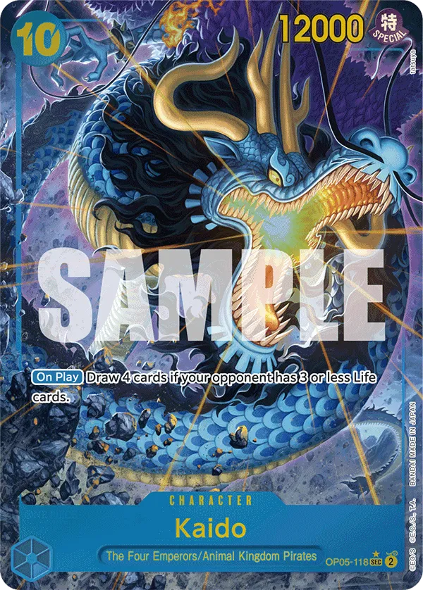 [ALTERNATE ART] Kaido OP05-118 - SEC PRB-01 THE BEST Premium Booster