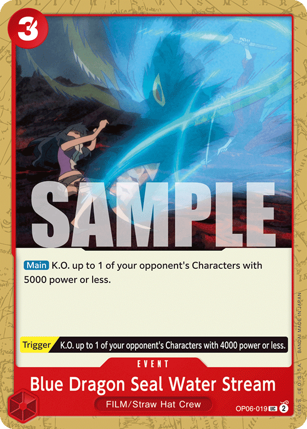 Blue Dragon Seal Water Stream  - OP06-019 - Uncommon - Wings of the Captain