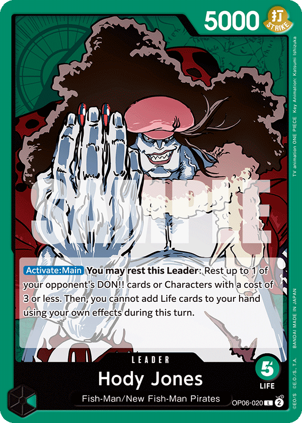 Hody Jones (020)  - OP06-020 - Leader - Wings of the Captain