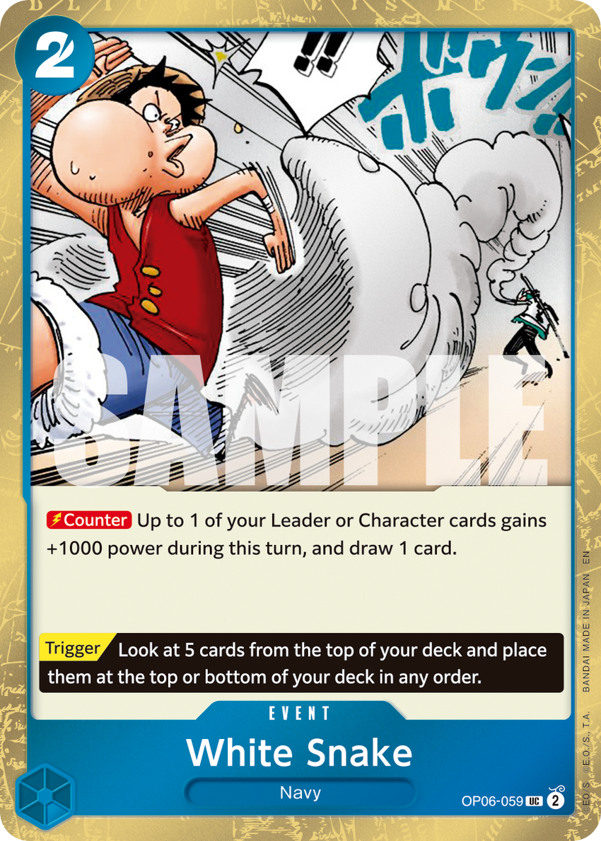 White Snake OP06-059 -  [PIRATE FOIL]  [PRB-02] Premium Booster - THE BEST - VOL. 2
