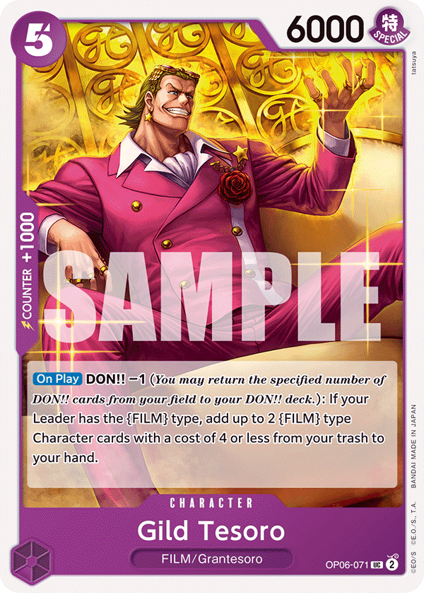 Playset (4) 4x Gild Tesoro - OP06-071 - Uncommon - OP-06 Wings Of The Captain-Cherry Collectables