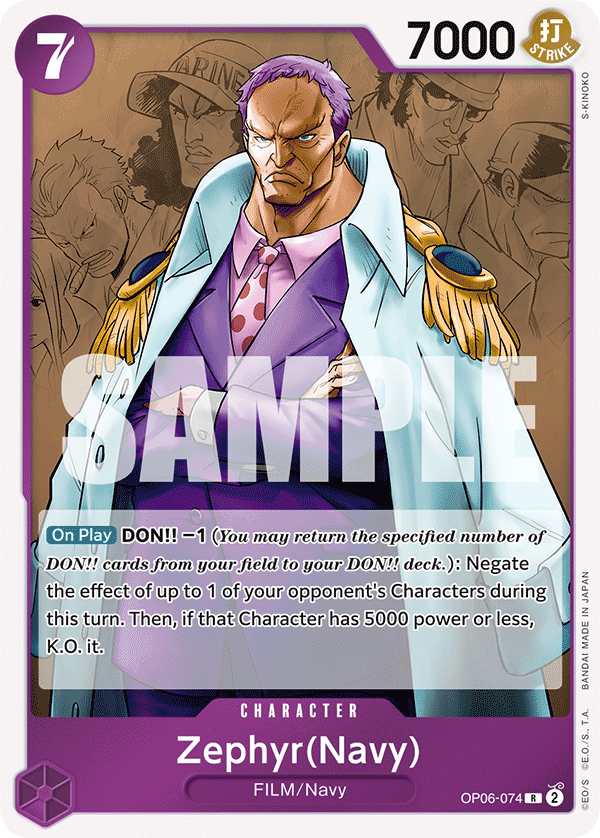 Zephyr (Navy)  - OP06-074 - Rare - Wings of the Captain