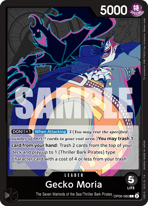 Gecko Moria (080)  - OP06-080 - Leader - Wings of the Captain