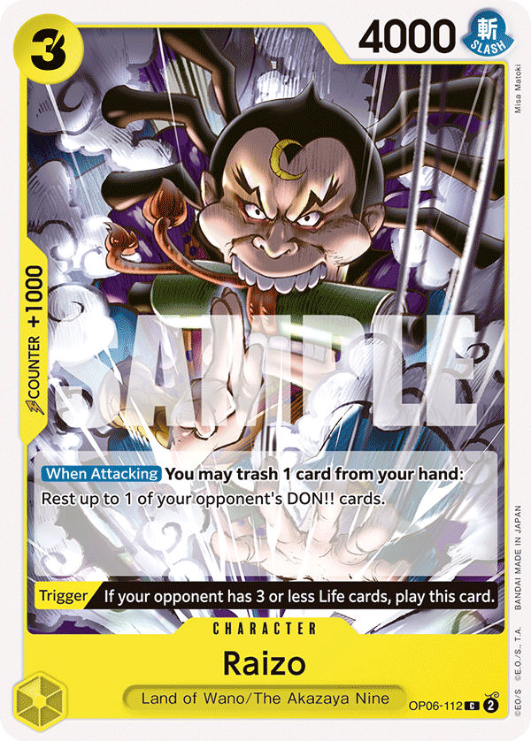Raizo  - OP06-112 - Common - Wings of the Captain