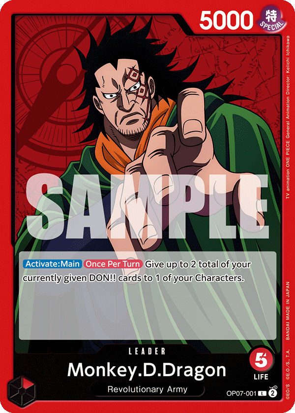 Monkey.D.Dragon (001) OP07-001 - Leader OP-07 500 Years in the Future