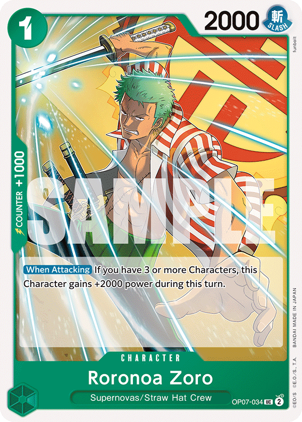 Roronoa Zoro (034) OP07-034 - Uncommon OP-07 500 Years in the Future