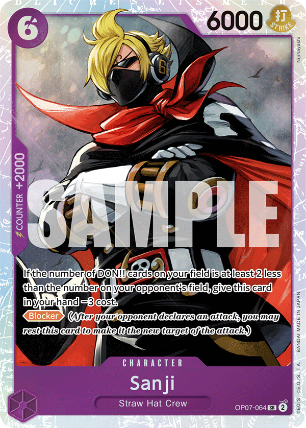 500 years in the future one piece rare cards Sanji OP07-064