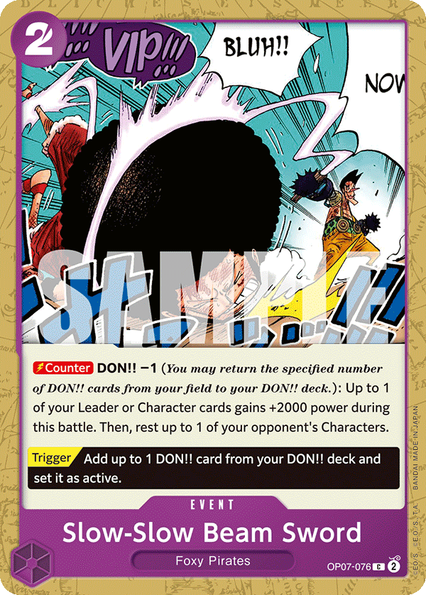 Slow-Slow Beam Sword OP07-076 - Common OP-07 500 Years in the Future