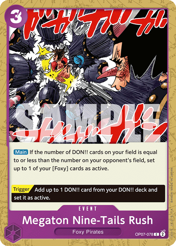 Megaton Nine-Tails Rush OP07-078 - Common OP-07 500 Years in the Future