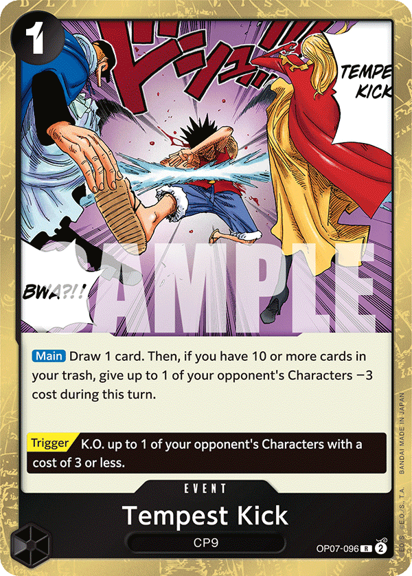 Tempest Kick OP07-096 - Rare OP-07 500 Years in the Future