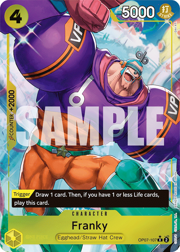 ALTERNATE ART Franky OP07-107 - R OP-07 500 Years in the Future