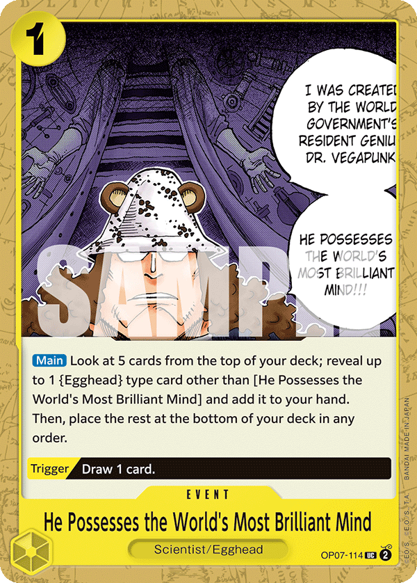 He Possesses the Worlds Most Brilliant Mind OP07-114 - Uncommon OP-07 500 Years in the Future